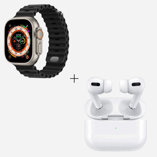 Airpods Pro 2 + Maixinn 10 in 1 Ultra Smart Watch 2 - Max 1000 (49mm)