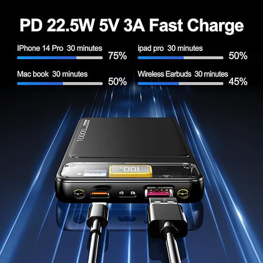 Smart Display Power Bank 10000mAh 100W Fast Charging