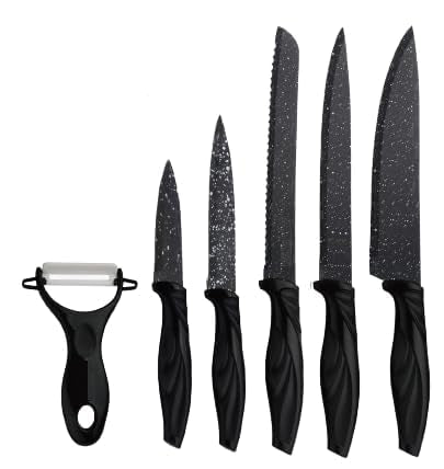 Knife Set 6-Piece Stainless Steel Kitchen Knife Set with 10pcs Car Gift - Armaa Store