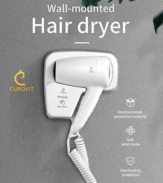 LANDIA WALL-MOUNTED HAIR DRYER – COMPACT & STYLISH FOR HOTELS & HOMES