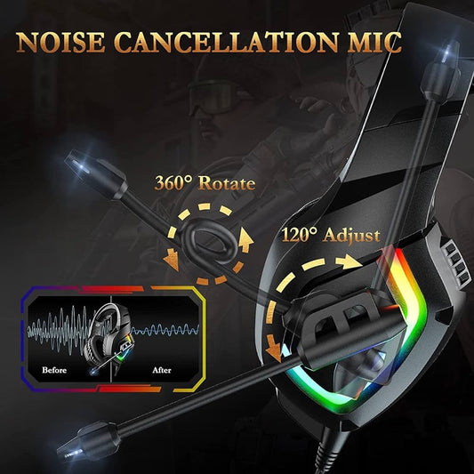 RUNMUS K1 Wired Over Ear Gaming Headphone