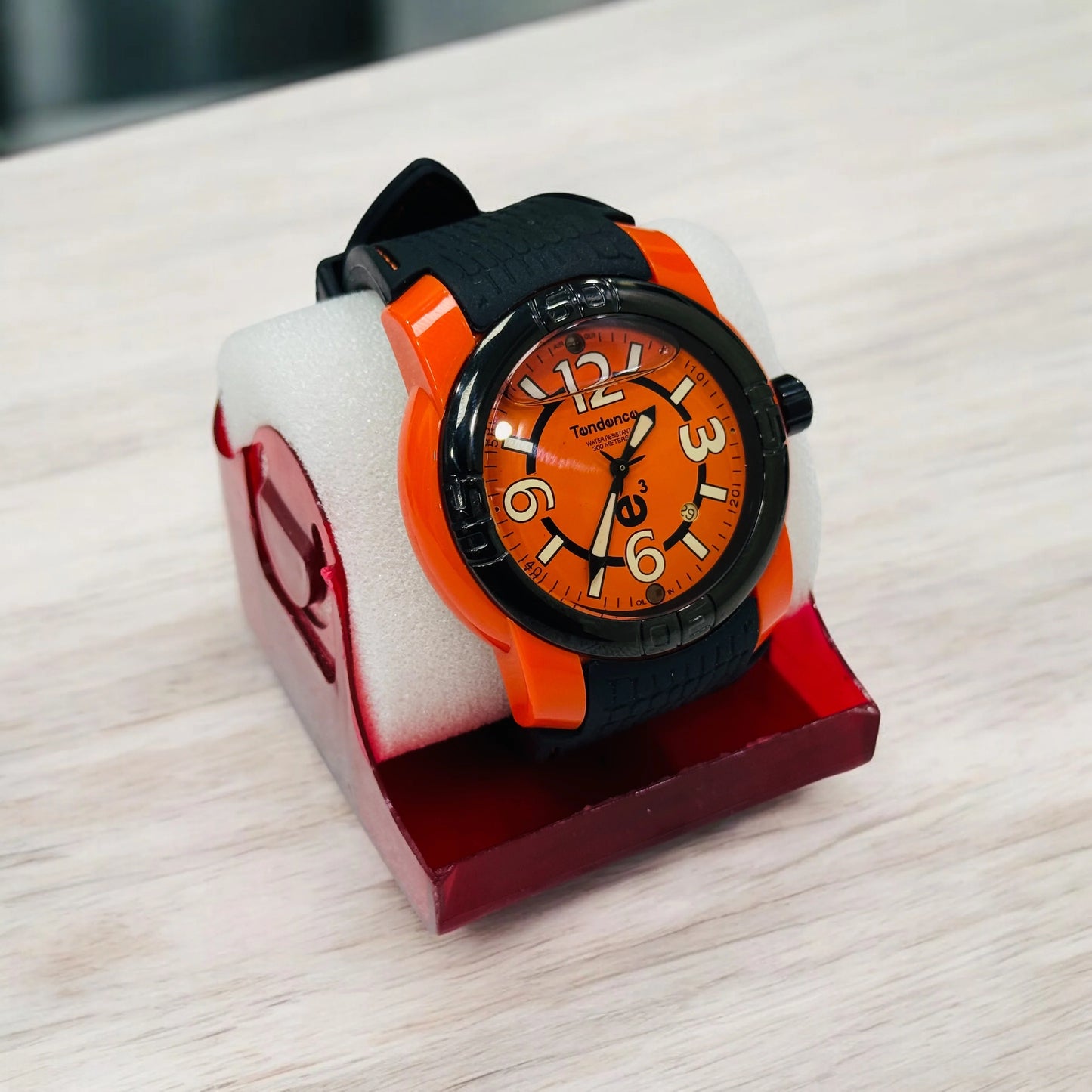 Tendence Water Quartz Chronograph Watch with Unique Water Dial