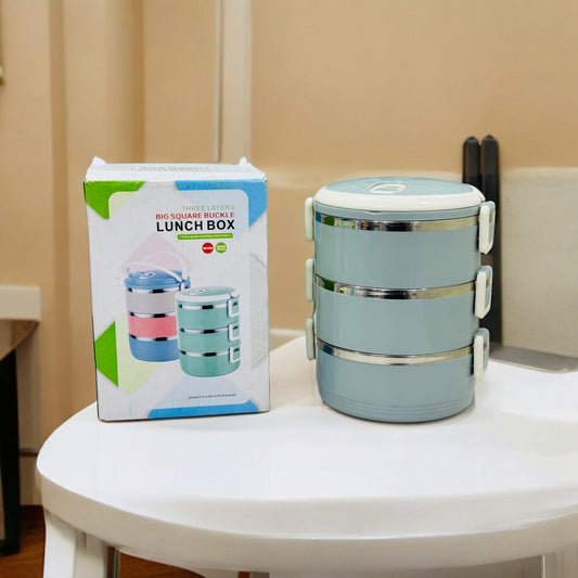 3 Layers Insulated Lunch Box Stainless Steel Tiffin Hot Box For office school