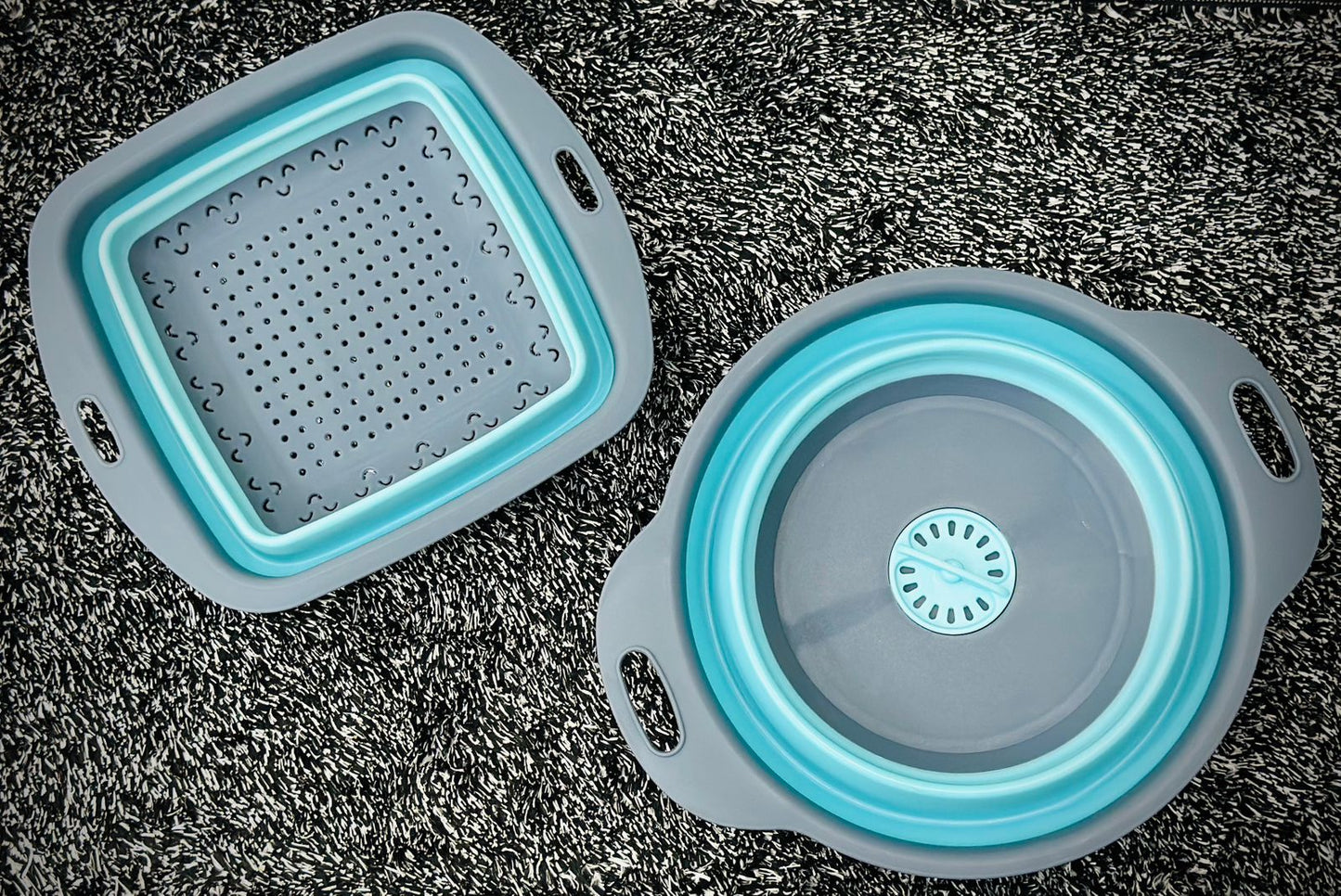 SaiXuan 2 Pack Foldable Silicone Filter Baskets Set Kitchen