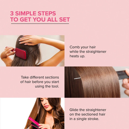 Syska HS6812 Super Glam Hair Straightener with Ceramic Plates, Heat Balance Technology and Overheat Protection