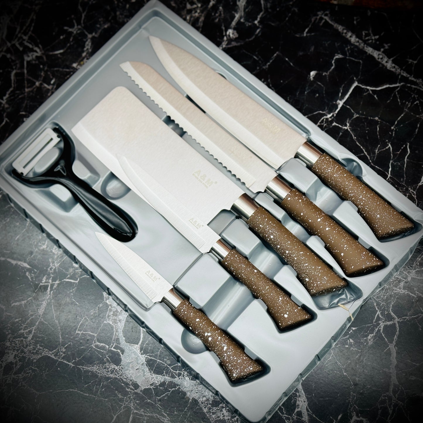 A & M 6pcs Kitchen knife set