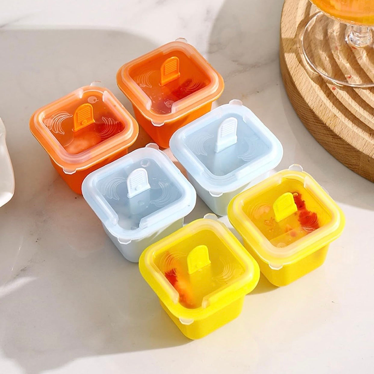 Pack of 12 Ice Lolly Moulds, Food Grade Ice Tray, Ice Pop Maker - Armaa Store