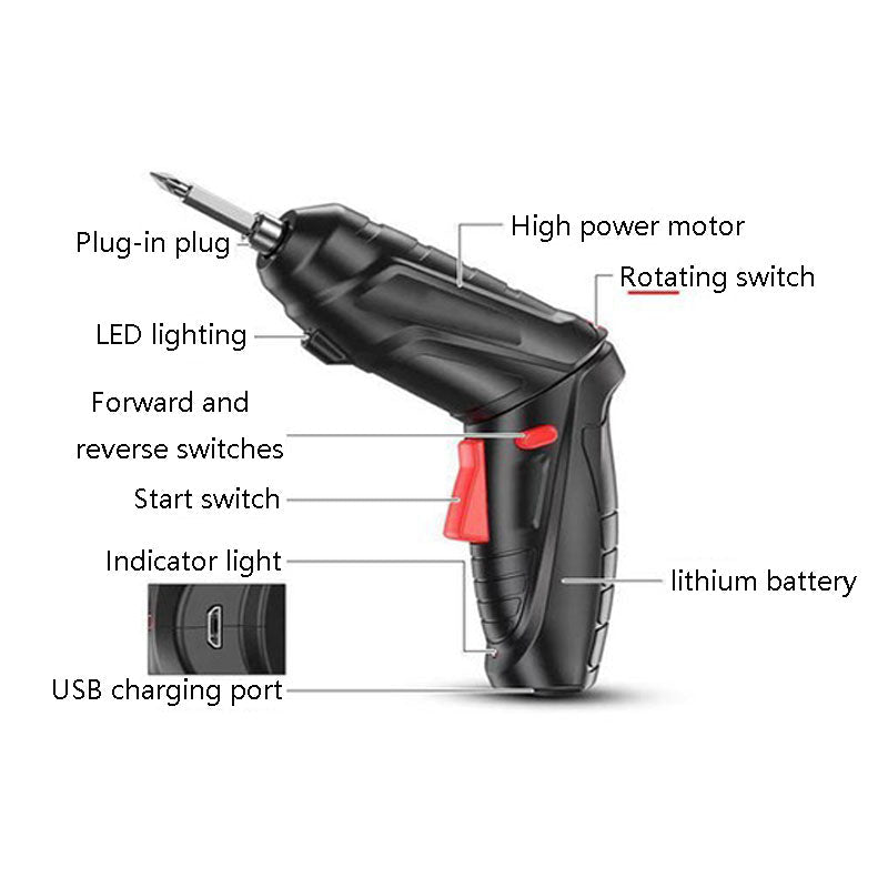 EAMOM Portable Household Electric Screw Driver Set