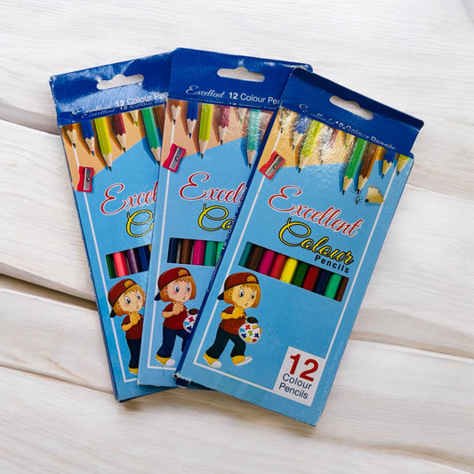Excellent 12 Colour Pencils | pack of 3
