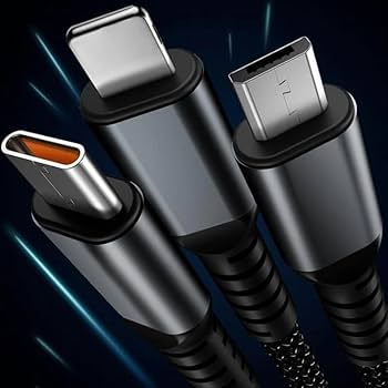 100W 3 in 1 Fast Charging and Data Transfer Cable - USB to Type-C, Micro & Lightning Cable