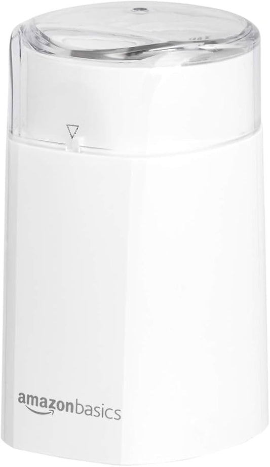 Amazon Basics Electric Coffee Grinder, White