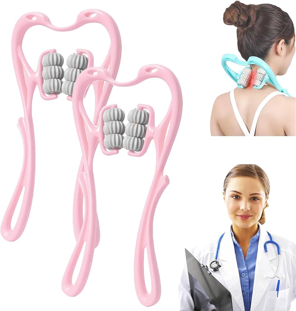 Trigger Point Neck and Shoulder Massager – Handheld Deep Tissue Roller with 6 Massage Balls for Muscle Pain Relief | 2 PCS SET - Armaa Store