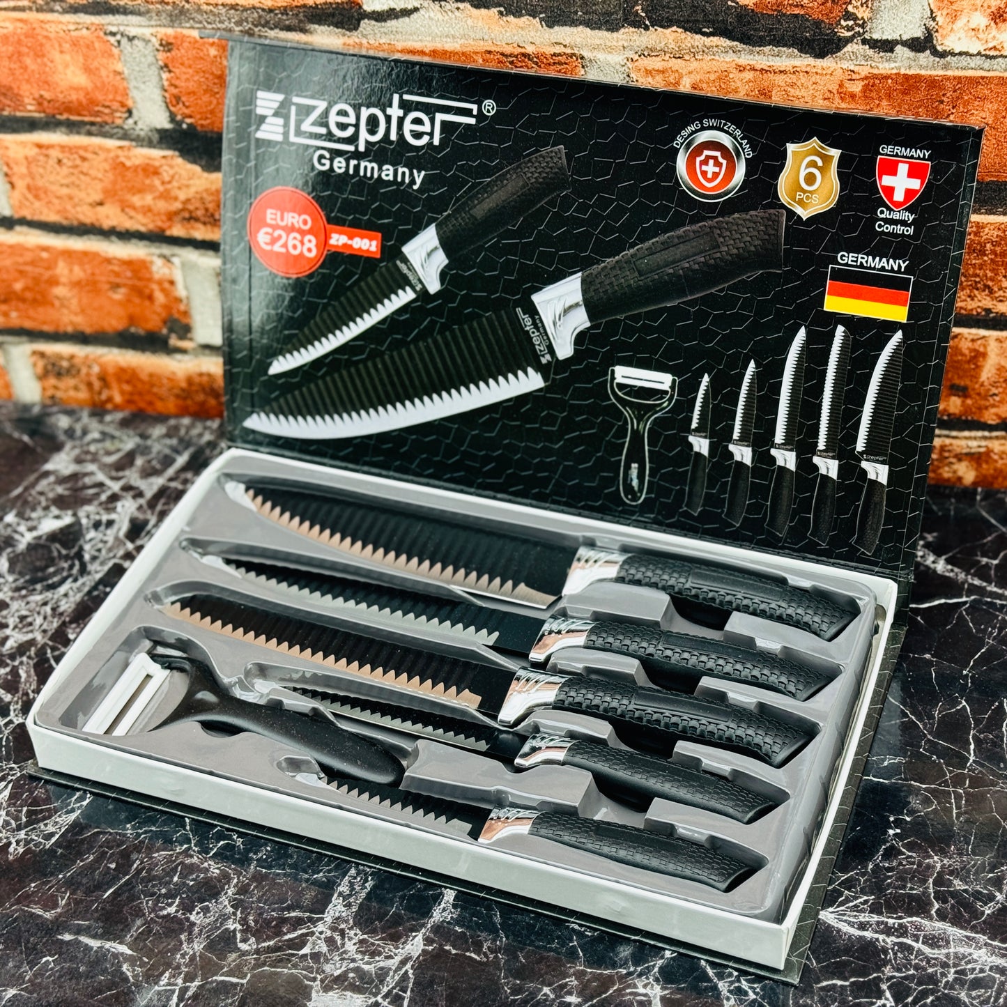 Zepter Non-Stick Coating 6pcs Knife Set