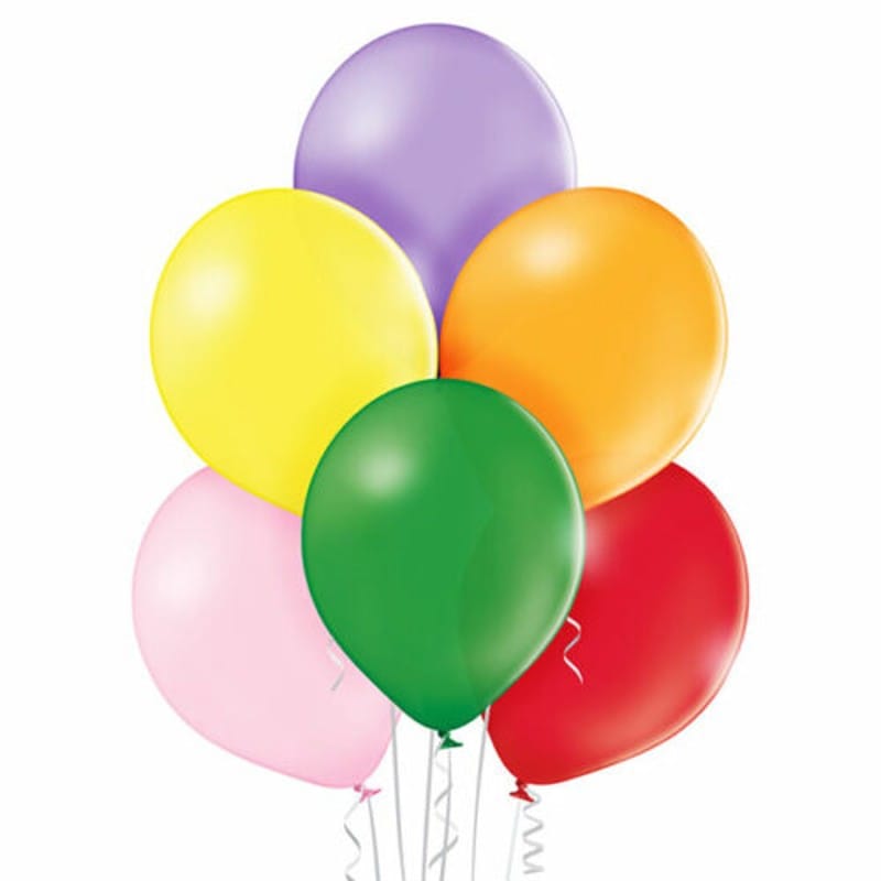 Balloons Plain Party Mix 100pcs with 1 Hand Air Balloon portable Pump