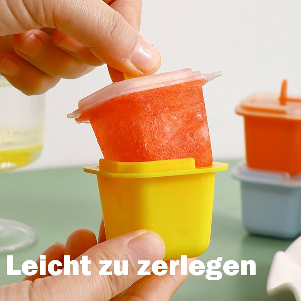 Pack of 12 Ice Lolly Moulds, Food Grade Ice Tray, Ice Pop Maker - Armaa Store