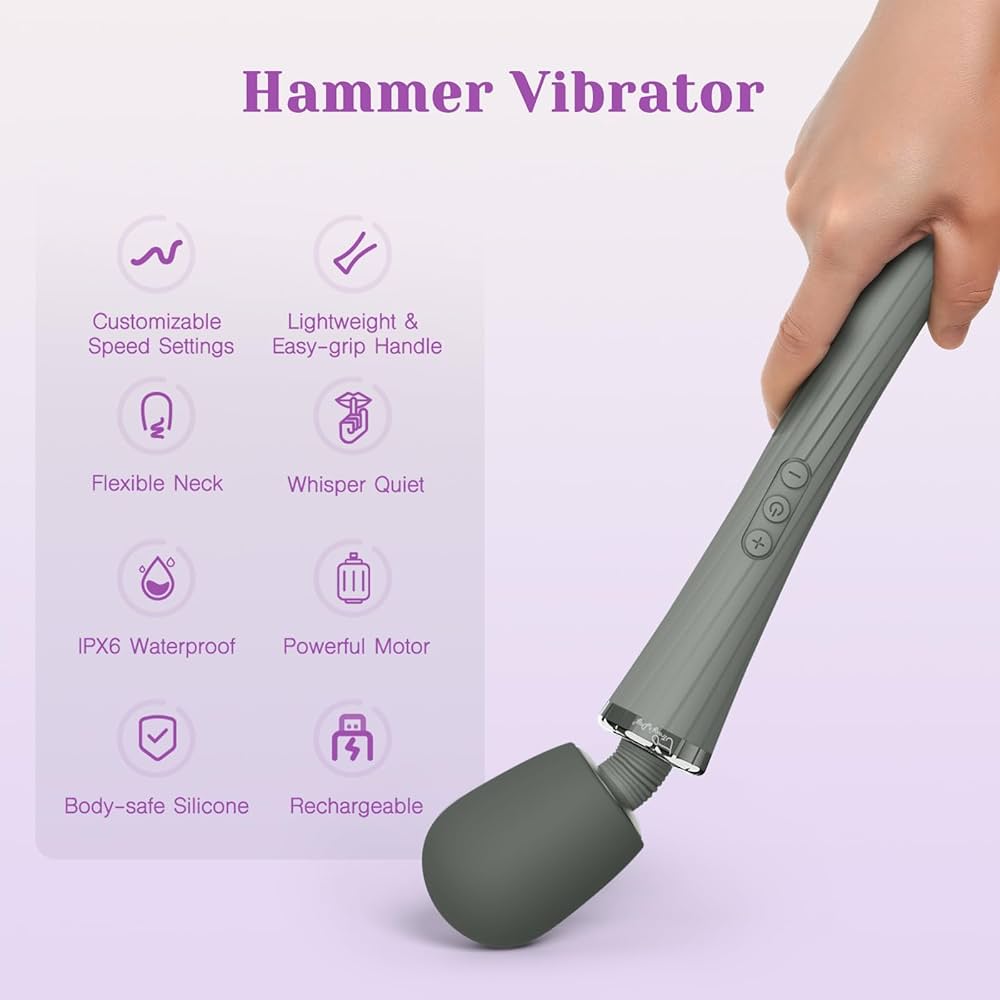 Cordless Handheld Wand Massager with 5 Rotation Vibrate Modes - Armaa Store