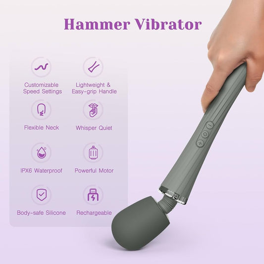 Cordless Handheld Wand Massager with 5 Rotation Vibrate Modes - Armaa Store