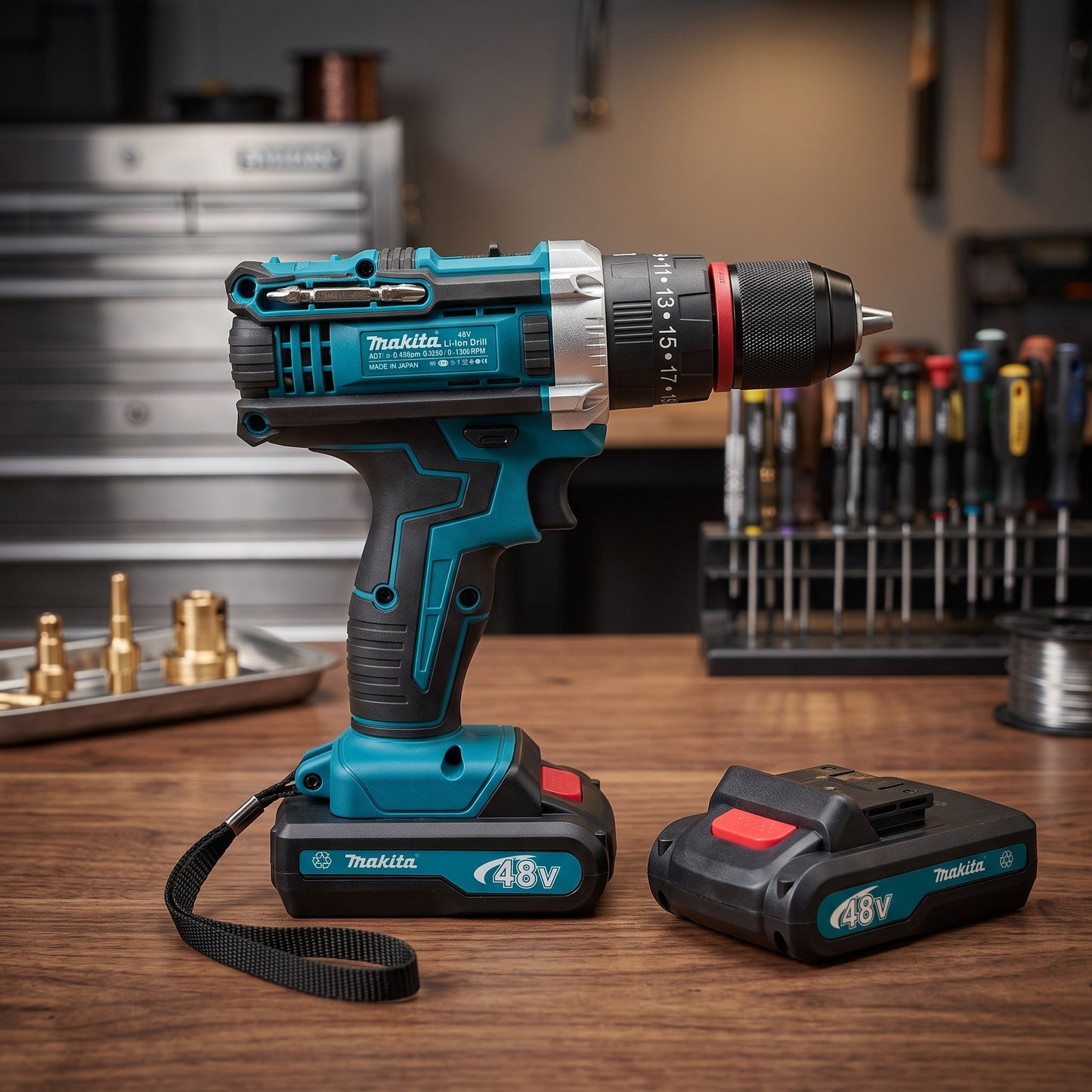 48V Cordless Electric Drill Machine Kit with 2 Rechargeable Batteries & Carry Case | Multi-Speed Power Drill Set