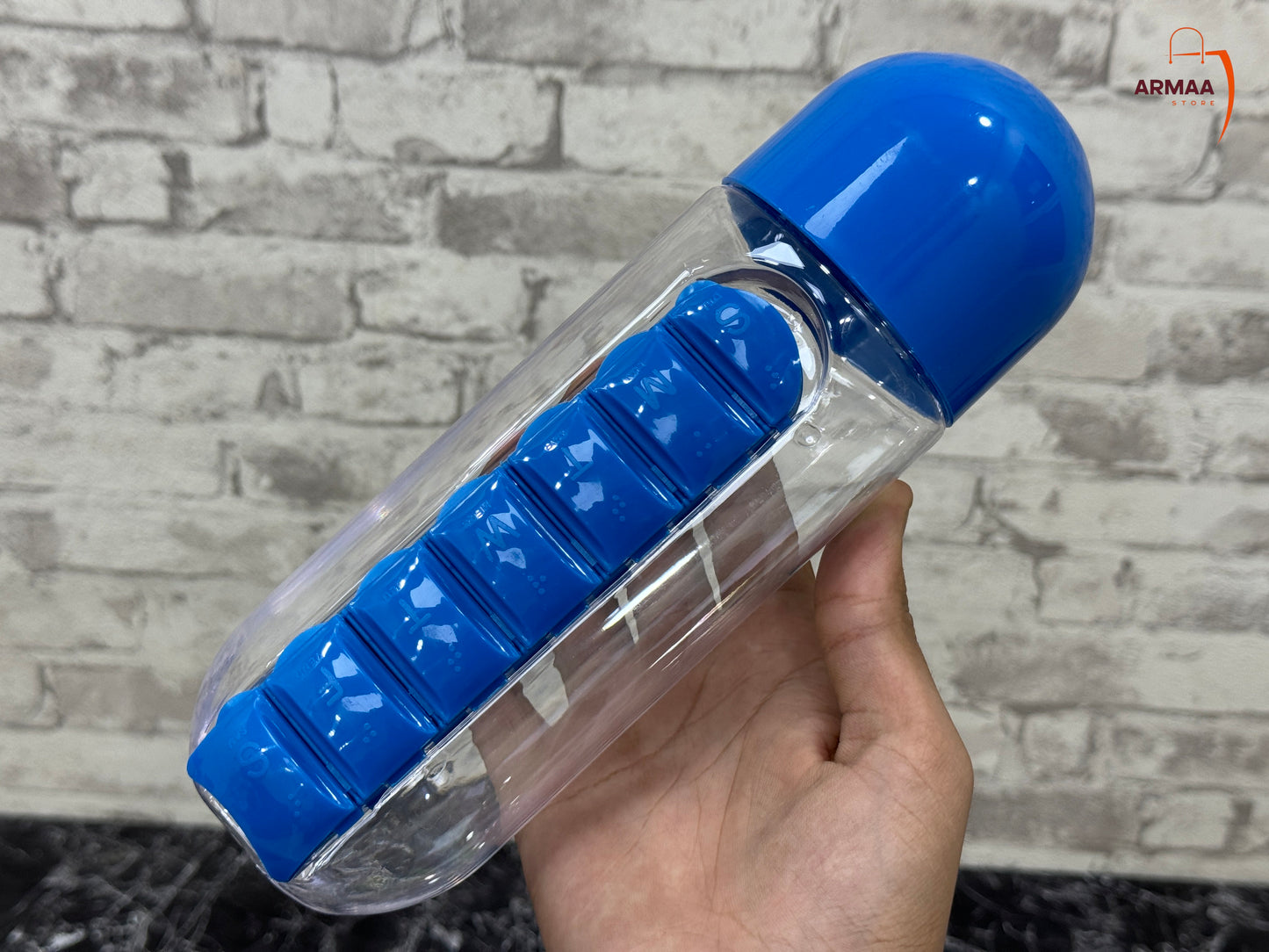 Pill And Vitamin Organizer Water Bottle