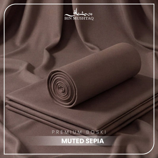 Muted Sepia - Imperial Original Unstitched Boski - Bin Mushtaq