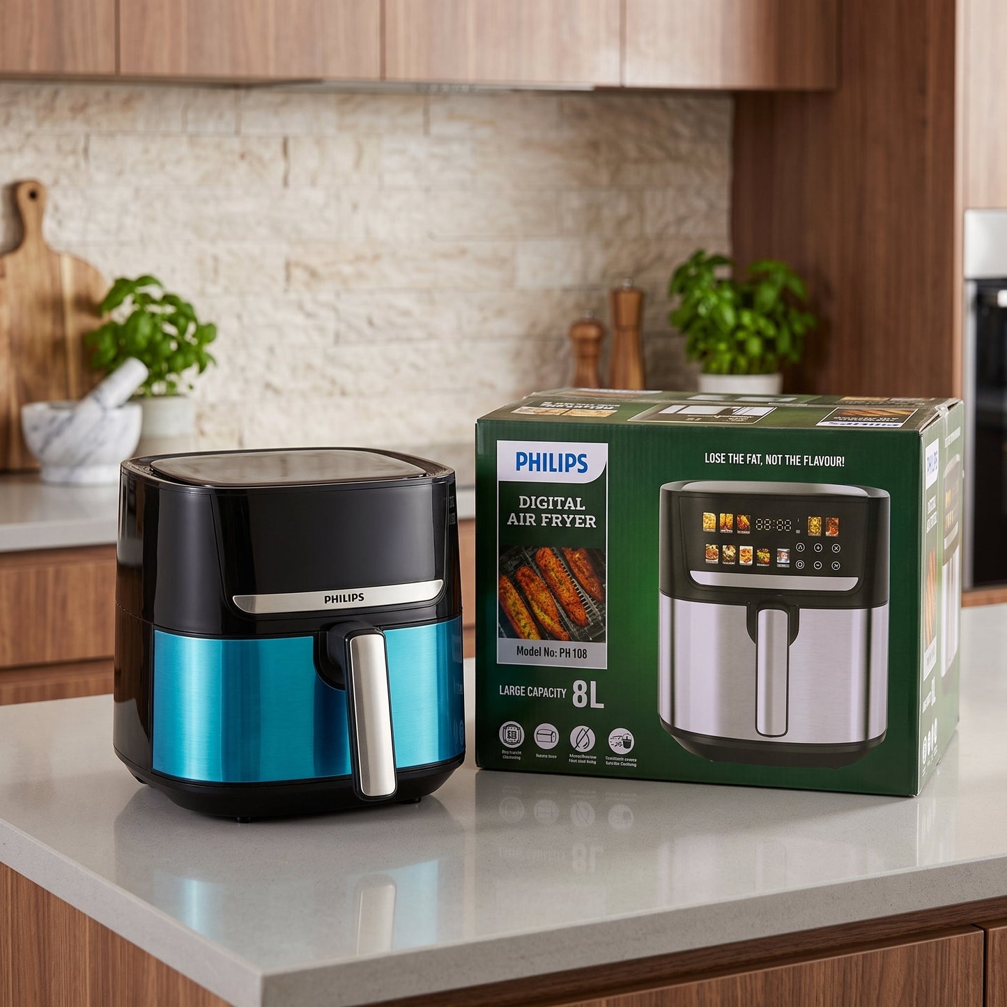 Philips 8L Digital Air Fryer – Large Capacity Hot Air Fryer - Armaa Store Pk